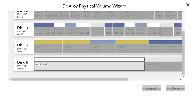 Delete Physical Volume wizard
