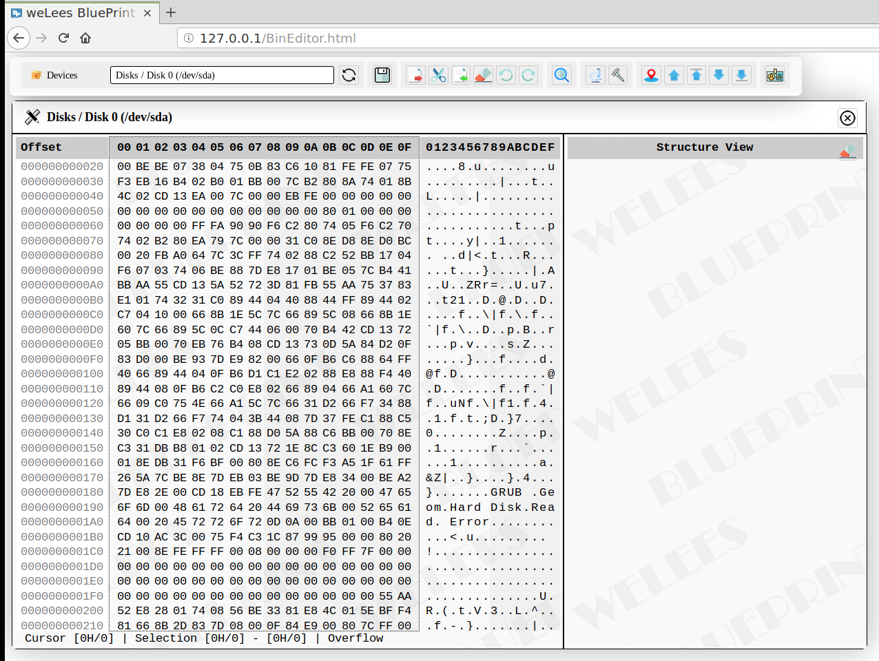 The main panel of Visual LVM